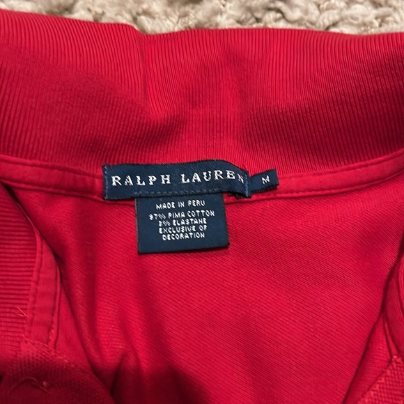 Polo Ralph Lauren Red Big Pony Polo Dress Size Medium - Picture 4 of 10